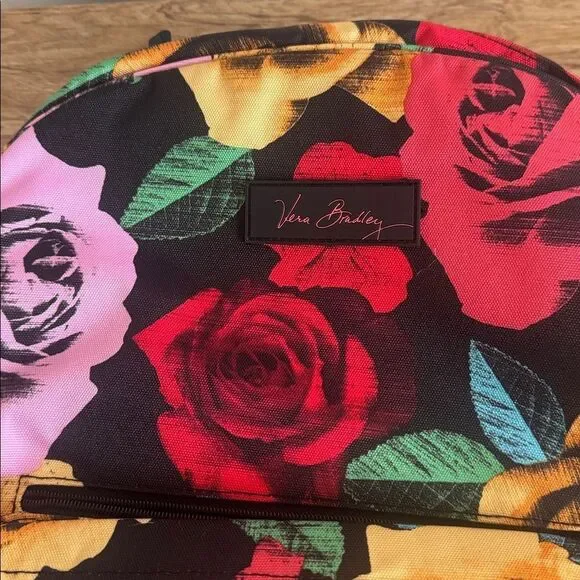 Vera Bradley Grande Laptop Backpack in the Havana Rose Pattern Butterfly Travel - Picture 11 of 12